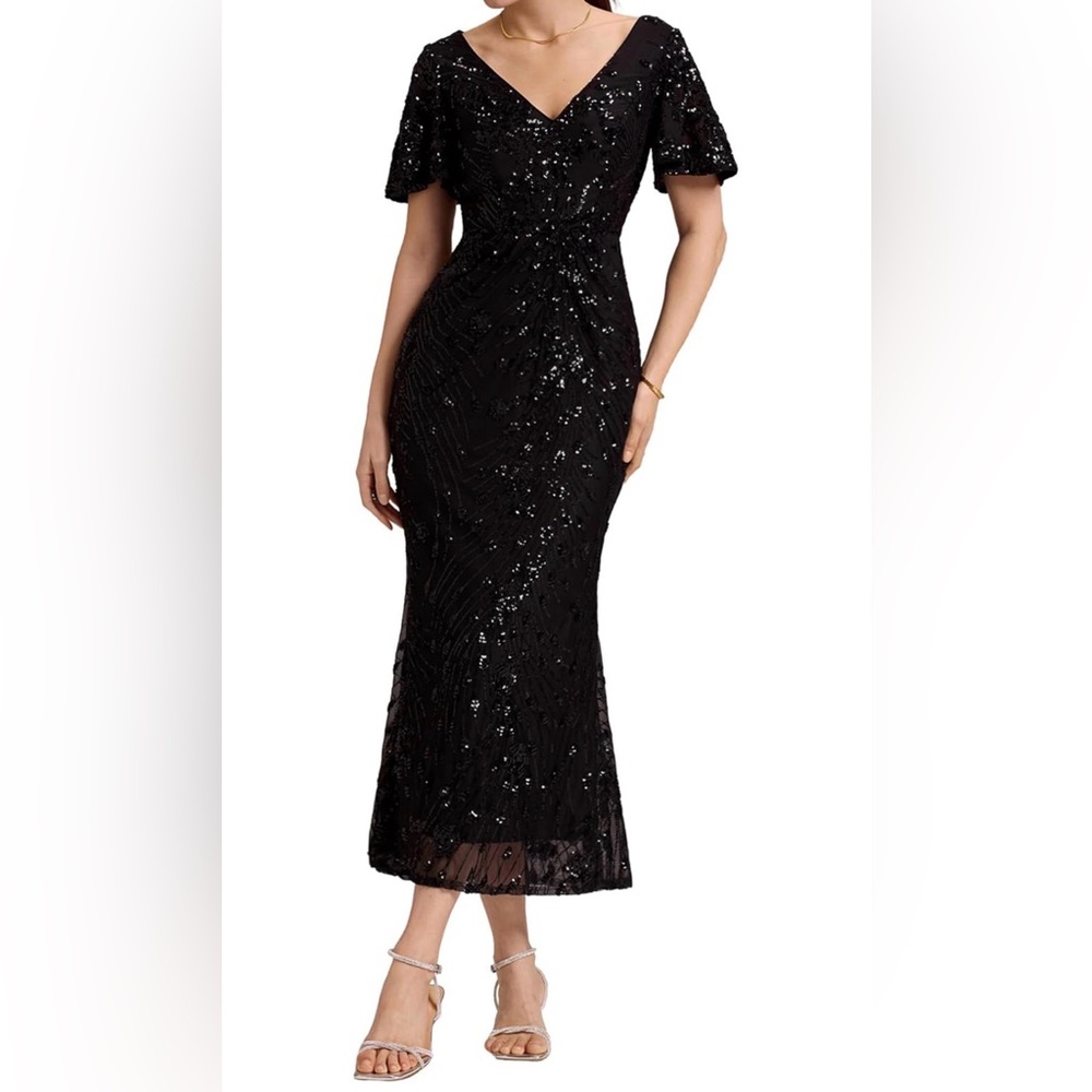 Black Sequin Gown